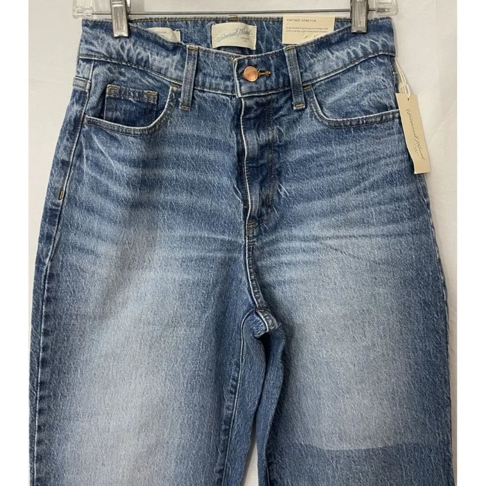 Universal Thread Women's Jeans Vintage Straight Blue Size 2S Pants Denim NWT - Picture 2 of 12